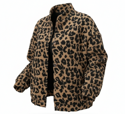LEONOR™ | ABRIGO CON ESTAMPADO DE LEOPARDO