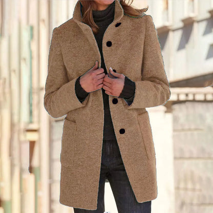 VICTORIA™ | ABRIGO CÓMODO DE MUJER CON CUELLO ALTO