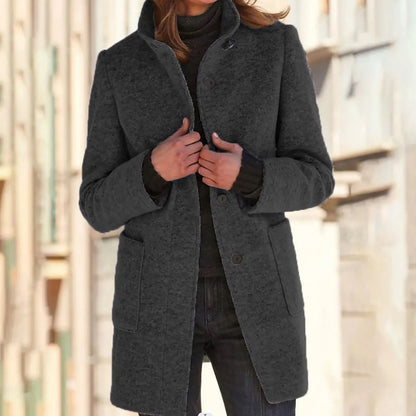 VICTORIA™ | ABRIGO CÓMODO DE MUJER CON CUELLO ALTO