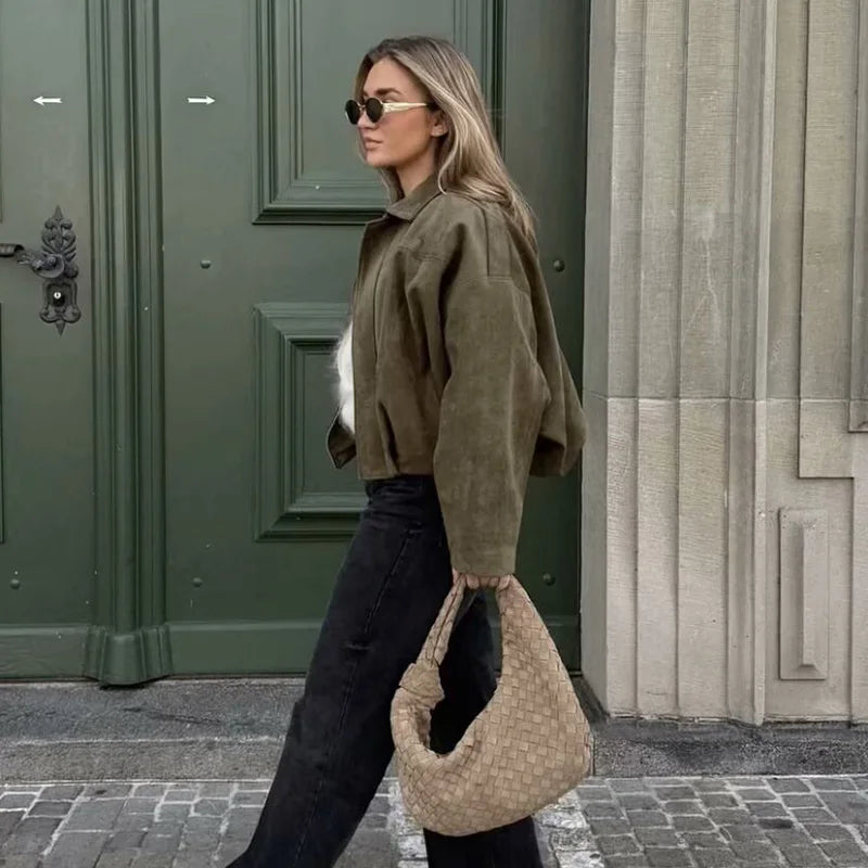 PATRÍCIA™ | ABRIGO DE GAMUZA