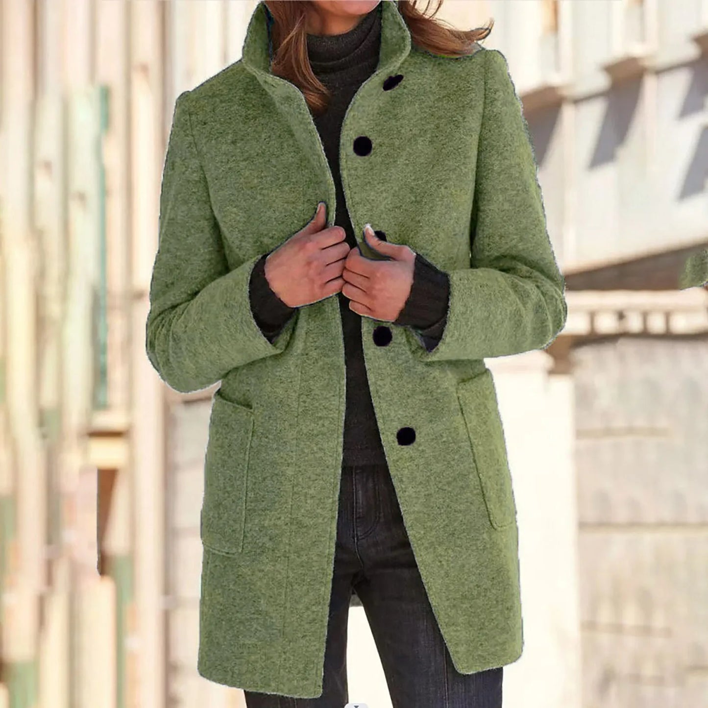 VICTORIA™ | ABRIGO CÓMODO DE MUJER CON CUELLO ALTO